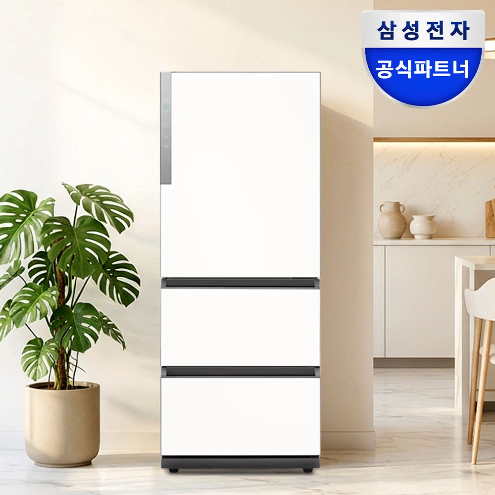 삼성전자 김치냉장고 비스포크 328L 스탠드형 3도어 김치플러스 비스코프 삼성김치냉장고 실제 상품 이미지